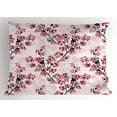 thumbnail image 1 of Ambesonne Floral Pillow Sham, Nature Inspired Branches, 36" X 20", Rose Ruby Black, 1 of 2