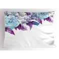 thumbnail image 1 of Ambesonne Floral Pillow Sham, Vintage Flower Petals, 26" X 20", Pale Blue Purple, 1 of 2