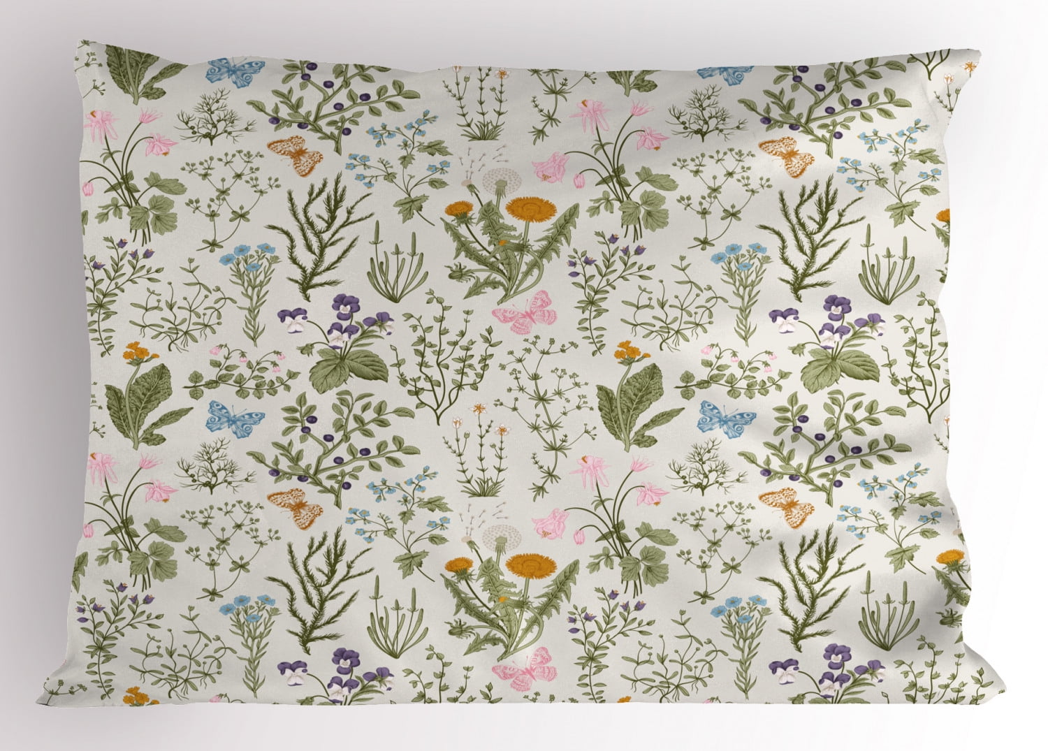 Floral Botanical Garden Print Polyester Pillow Sham