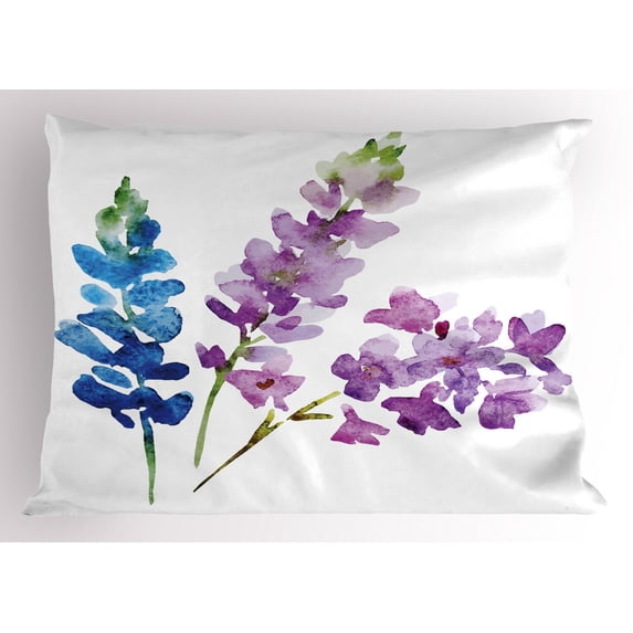 Ambesonne Floral Pillow Sham, Watercolor Bouquet Art, 26" X 20", Multicolor