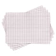 thumbnail image 1 of Ambesonne Floral Place Mats Set of 4, Contiguous Flowers Lines, Standard Size, Pale Pink and White, 1 of 6
