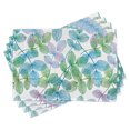 thumbnail image 1 of Ambesonne Floral Place Mats Set of 4, Flowers Leaves Ivy Ombre, Standard Size, Fern Green Pale Blue, 1 of 4