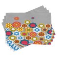 thumbnail image 1 of Ambesonne Floral Place Mats Set of 4, Modern Colorful Summer, Standard Size, Multicolor, 1 of 6