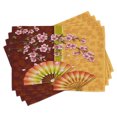 thumbnail image 1 of Ambesonne Floral Place Mats Set of 4, Sakura Blossoms, Standard Size, Pale Pink Marigold, 1 of 5