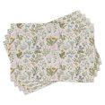 thumbnail image 1 of Ambesonne Floral Place Mats Set of 4, Vintage Garden Plants, Standard Size, Reseda Green Beige, 1 of 6