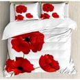 thumbnail image 1 of Ambesonne Floral Poppy Flowers Duvet Cover Set, 1 of 3