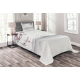 thumbnail image 1 of Ambesonne Floral Quilted Bedspread Set 2 Pcs, Chinese Style Art, Twin Size, Red Green Black, 1 of 3
