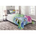thumbnail image 1 of Ambesonne Floral Quilted Bedspread Set 2 Pcs, Spring Blossom, Twin Size, Multicolor, 1 of 3