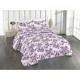 thumbnail image 1 of Ambesonne Floral Quilted Bedspread Set 3 Pcs, Cherry Blossoms Spring Print, Queen, Pale Purple Violet and Pink, 1 of 4