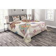 thumbnail image 1 of Ambesonne Floral Quilted Bedspread Set 3 Pcs, Flower Petal Shabby Plant, King Size, Multicolor, 1 of 3