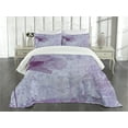 thumbnail image 1 of Ambesonne Floral Quilted Bedspread Set 3 Pcs, Flower Romance, King Size, Lilac, 1 of 5