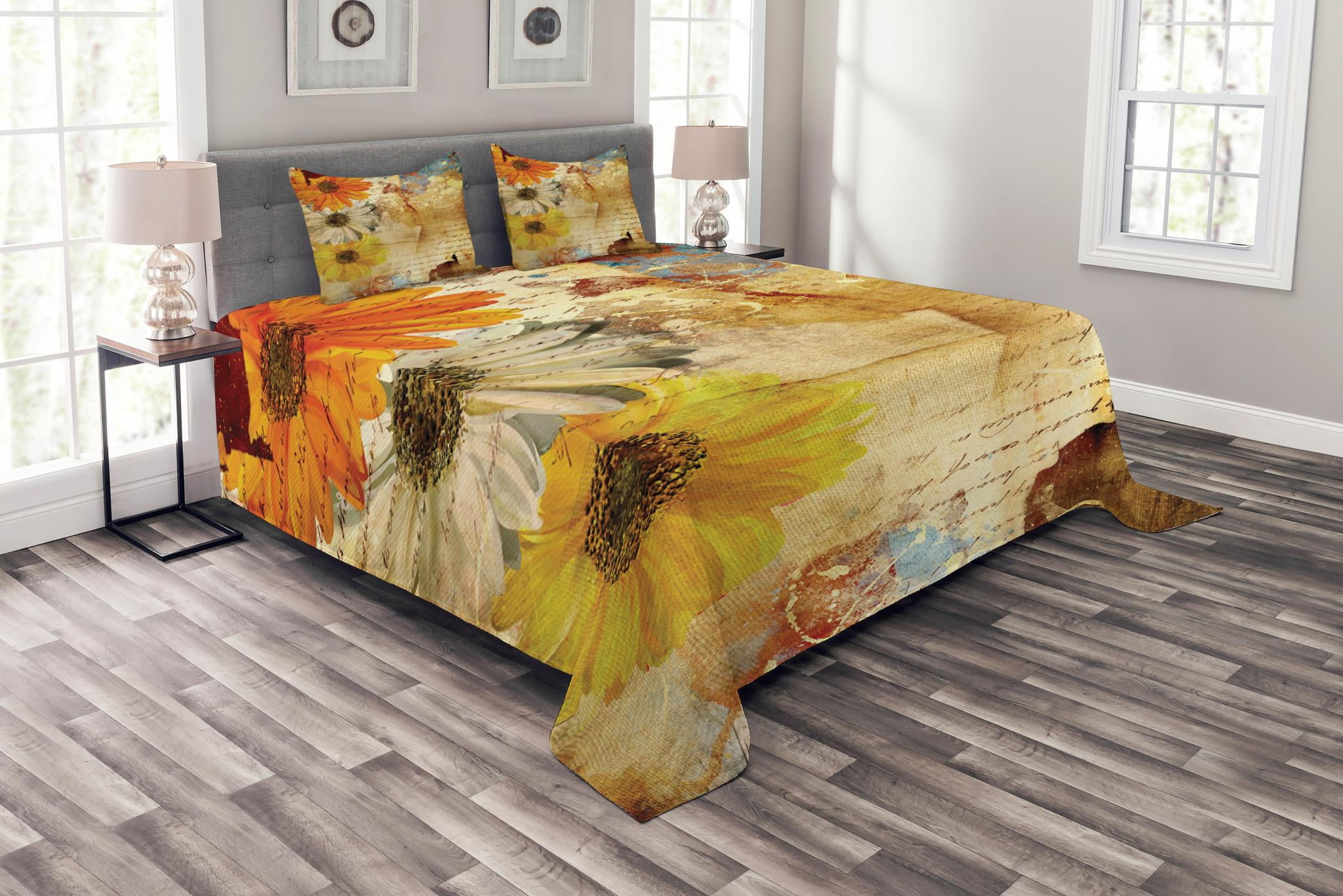 Kingsize Cotton Floral Bedspread