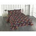 thumbnail image 1 of Ambesonne Floral Quilted Bedspread Set 3 Pcs, Leafy Leopard Skin Pattern, Queen, Forest Green and Apricot, 1 of 4