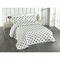 thumbnail image 1 of Ambesonne Floral Quilted Bedspread Set 3 Pcs, Modern Bouquet Leaves Blooms, Twin, Grey and Dark Peach, 1 of 4