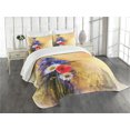 thumbnail image 1 of Ambesonne Floral Quilted Bedspread Set 3 Pcs, Poppy Chamomile Spring, Queen Size, Blue White, 1 of 5