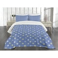 thumbnail image 1 of Ambesonne Floral Quilted Bedspread Set 3 Pcs, Small Spring Daisies, Queen Size, Pale Yellow Violet Blue, 1 of 5
