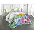 thumbnail image 1 of Ambesonne Floral Quilted Bedspread Set 3 Pcs, Spring Blossom, King Size, Multicolor, 1 of 5