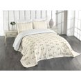 thumbnail image 1 of Ambesonne Floral Quilted Bedspread Set 3 Pcs, Vintage Rose Pink Petals, King Size, Pale Pink White, 1 of 3