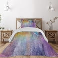 thumbnail image 1 of Ambesonne Floral Quilted Coverlet 2 Pcs, Ivy Blooming Flowers Herbs, Twin Size, Multicolor, 1 of 4