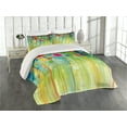 thumbnail image 1 of Ambesonne Floral Quilted Coverlet 3 Pcs, Abstract Art Dandelion, King Size, Multicolor, 1 of 5