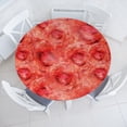 thumbnail image 1 of Ambesonne Floral Romance Fitted Round Tablecloth, Romantic Roses Bloom, 36"- 40" Diameter, Dark Coral Salmon and Scarlet, 1 of 5