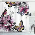 thumbnail image 1 of Ambesonne Floral Shower Curtain, Blooms Botany Colorful, 69"Wx84"L, Multicolor, 1 of 3