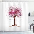 thumbnail image 1 of Ambesonne Floral Shower Curtain, Blossom Buds Sakura Tree, 69"Wx75"L, Magenta Redwood, 1 of 3