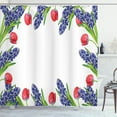 thumbnail image 1 of Ambesonne Floral Shower Curtain, Blossom Spring Flowers, 69"Wx70"L, Red Purple Green, 1 of 5