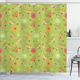 thumbnail image 1 of Ambesonne Floral Shower Curtain, Bluebell Flowers, 69"Wx84"L, Green Pink, 1 of 5
