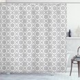 thumbnail image 1 of Ambesonne Floral Shower Curtain, Classic Floral Vintage, 69"Wx70"L, White and Grey, 1 of 3