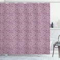 thumbnail image 1 of Ambesonne Floral Shower Curtain, Clutter of Roses in Monotone, 69"Wx84"L, Plum and White, 1 of 5