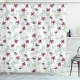 thumbnail image 1 of Ambesonne Floral Shower Curtain, Cosmos Flowers in Pink, 69"Wx70"L, Pink Green White, 1 of 3