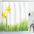thumbnail image 1 of Ambesonne Floral Shower Curtain, Daffodils with Grass, 69"Wx84"L, Green Yellow, 1 of 5
