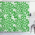 thumbnail image 1 of Ambesonne Floral Shower Curtain, Daisy Blossom Spring Print, 69"Wx84"L, Shamrock Green, 1 of 4