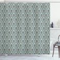 thumbnail image 1 of Ambesonne Floral Shower Curtain, Damask Inspired Oriental Art, 69"Wx70"L, Dark Rosewood Pale Teal, 1 of 5