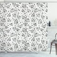 thumbnail image 1 of Ambesonne Floral Shower Curtain, Dandelion, 69"Wx70"L, Black White, 1 of 3
