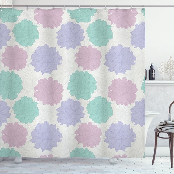 Ambesonne Floral Shower Curtain, Exquisite Flowers, 69"Wx84"L, Multicolor