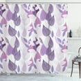 thumbnail image 1 of Ambesonne Floral Shower Curtain, Foliage Leaves Purple, 69"Wx84"L, Lavender Lilac Beige, 1 of 3