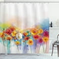 thumbnail image 1 of Ambesonne Floral Shower Curtain, Gerbera Flower Bouquet, 69"Wx70"L, Red Orange, 1 of 5