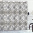 thumbnail image 1 of Ambesonne Floral Shower Curtain, Gradient Flowers Graphic, 69"Wx75"L, Dust Ivory and Grey, 1 of 4