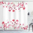 thumbnail image 1 of Ambesonne Floral Shower Curtain, Herbs Blossoms Bridal, 69"Wx84"L, Pink Green White, 1 of 5