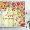 thumbnail image 1 of Ambesonne Floral Shower Curtain, Leaves Paisley, 69"Wx84"L, Multicolor, 1 of 5