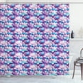 thumbnail image 1 of Ambesonne Floral Shower Curtain, Lotus Flower and Buds Motifs, 69"Wx70"L, Fuchsia and Lavender, 1 of 1