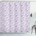 thumbnail image 1 of Ambesonne Floral Shower Curtain, Monochrome Sketch Look Art, 69"Wx70"L, Quartz and White, 1 of 4