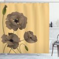 thumbnail image 1 of Ambesonne Floral Shower Curtain, Poppy Flowers Buds Pastoral, 69"Wx75"L, Sand Brown, 1 of 4