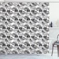 thumbnail image 1 of Ambesonne Floral Shower Curtain, Repeating Plants and Petals, 69"Wx84"L, Pale Taupe Charcoal Grey, 1 of 5