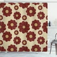 thumbnail image 1 of Ambesonne Floral Shower Curtain, Retro Abstract Daisy Pattern, 69"Wx84"L, Pale Camel, 1 of 4
