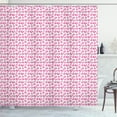 thumbnail image 1 of Ambesonne Floral Shower Curtain, Romantic Details Flowers, 69"Wx84"L, Hot Pink Green and White, 1 of 4