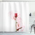 thumbnail image 1 of Ambesonne Floral Shower Curtain, Romantic Love Rose Design, 69"Wx84"L, Dark Coral Rose, 1 of 3
