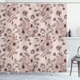 thumbnail image 1 of Ambesonne Floral Shower Curtain, Romantic Rose Flower Rococo, 69"Wx84"L, Warm Taupe, 1 of 4